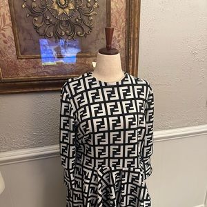 Black & White Peplum Top,